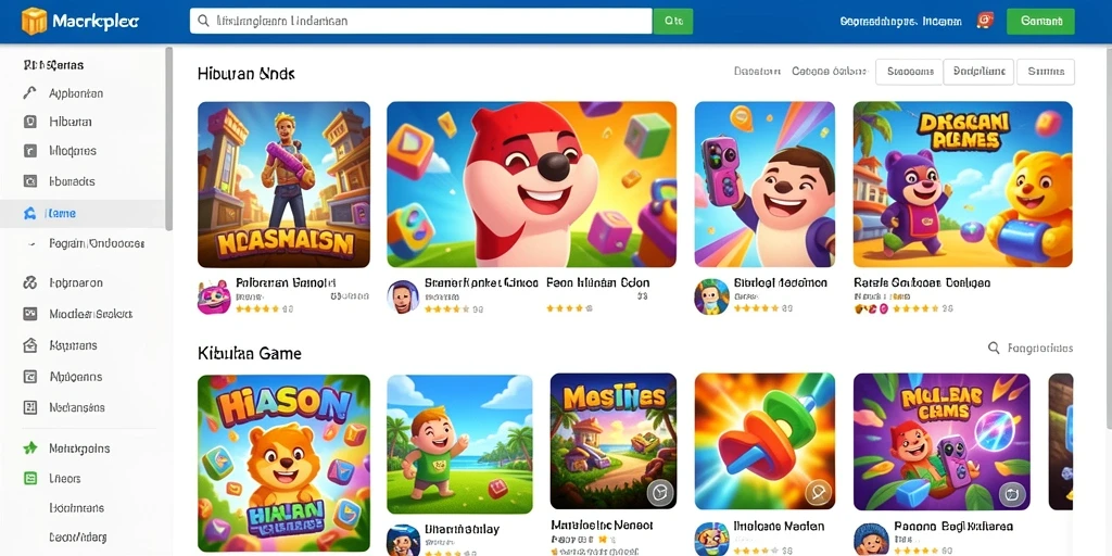 Tampilan menu yang sederhana dan mudah dinavigasi.
