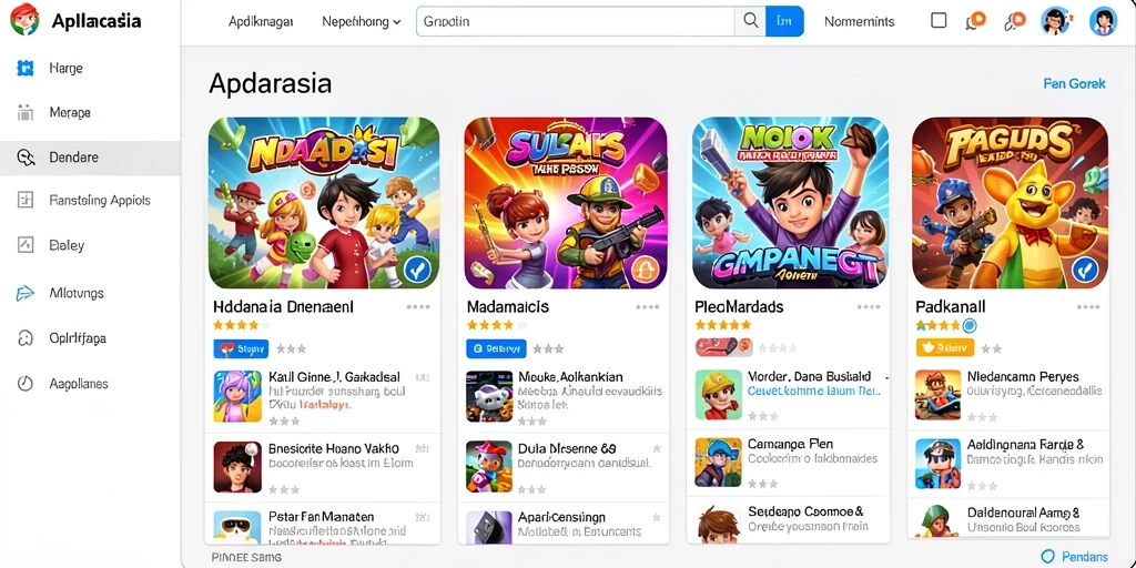 Layar utama permainan dengan pilihan mode poker.